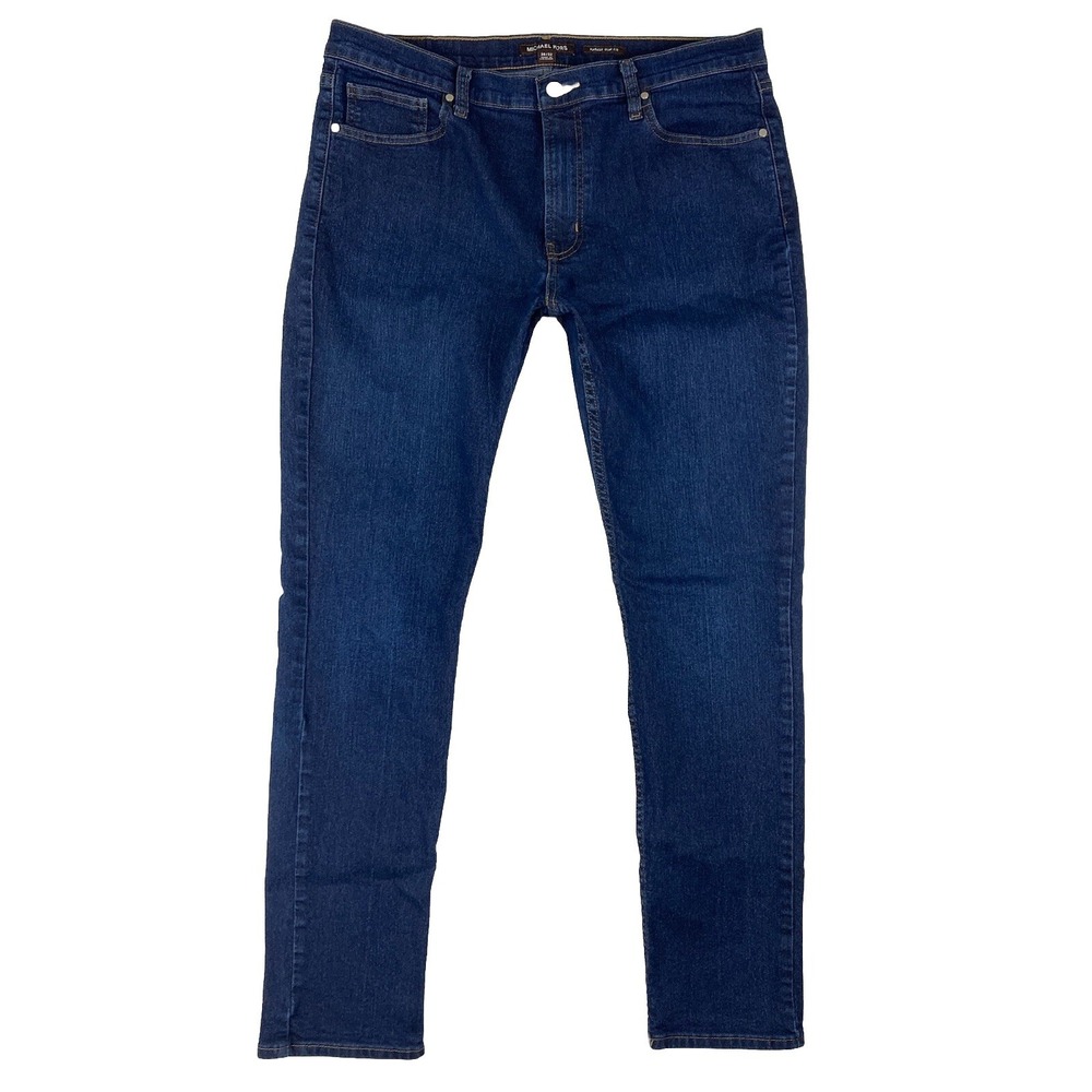 Michael Kors Jeans Womens Parker Slim Fit Mid Rise Blue Size 36x32